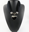 Women's Fashion Simple Heart - Shaped Pendant Scarf - Zambeel